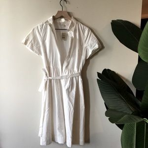 LOFT white shirt dress